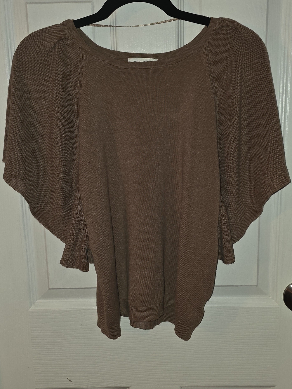 Prologue Brown Knit Poncho-Style Sweater